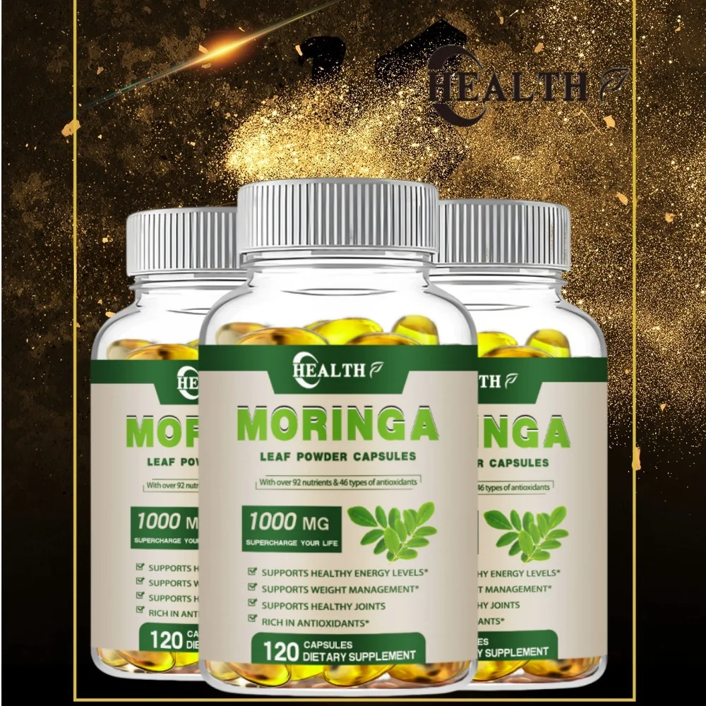 

Оздоровительные капсулы Moringa Oleifera 1000 мг, экстракт экстракта повышенной потенции 50:1, энергетический антиоксидант, 60/120 вегетарианские капсулы