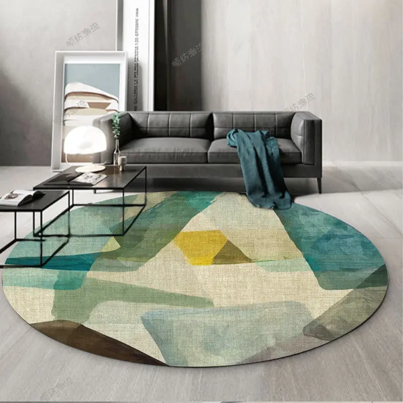 Hot Trend Round Carpet Circle Rug Living Room Decoration Nordic Style Round Living Room Carpet Bedroom Bedside Carpet Chair Mat