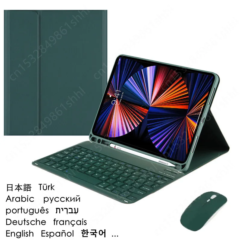 New Keyboard for Teclado Galaxy Tab S6 Lite Keyboard Case for Samsung S6 Lite Russian Spanish Hebrew Portugese Tablet Cover