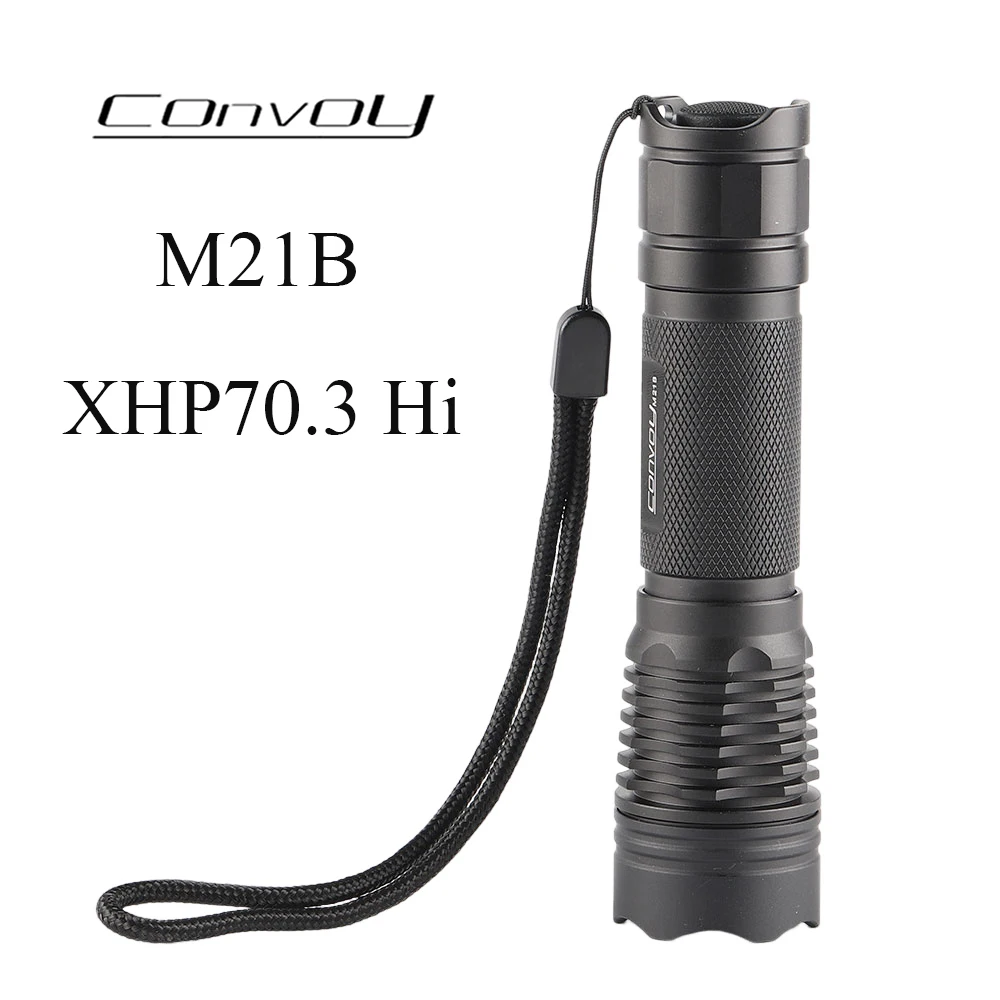 

Powerful Flashlight Torch Convoy M21B with XHP70.3 HI Current Lantern Camping Work Light Outdoor Sports Lighting Linterna