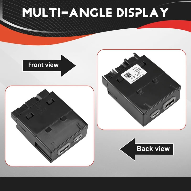 Center Console Upper Dual USB Port Module For Chevrolet Blazer 2019-2022 13512382 13529875