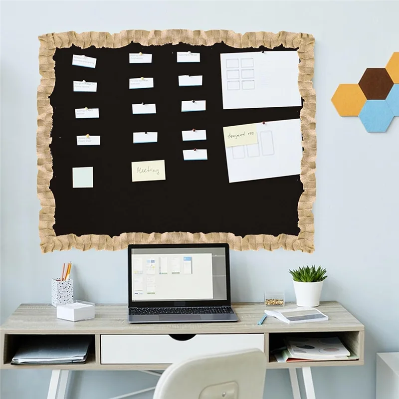 ABSS-6 Rotoli Bordi per bacheca con volant Bordo per bacheca in tela - Bordi decorativi in tela con volant fai-da-te Artigianato