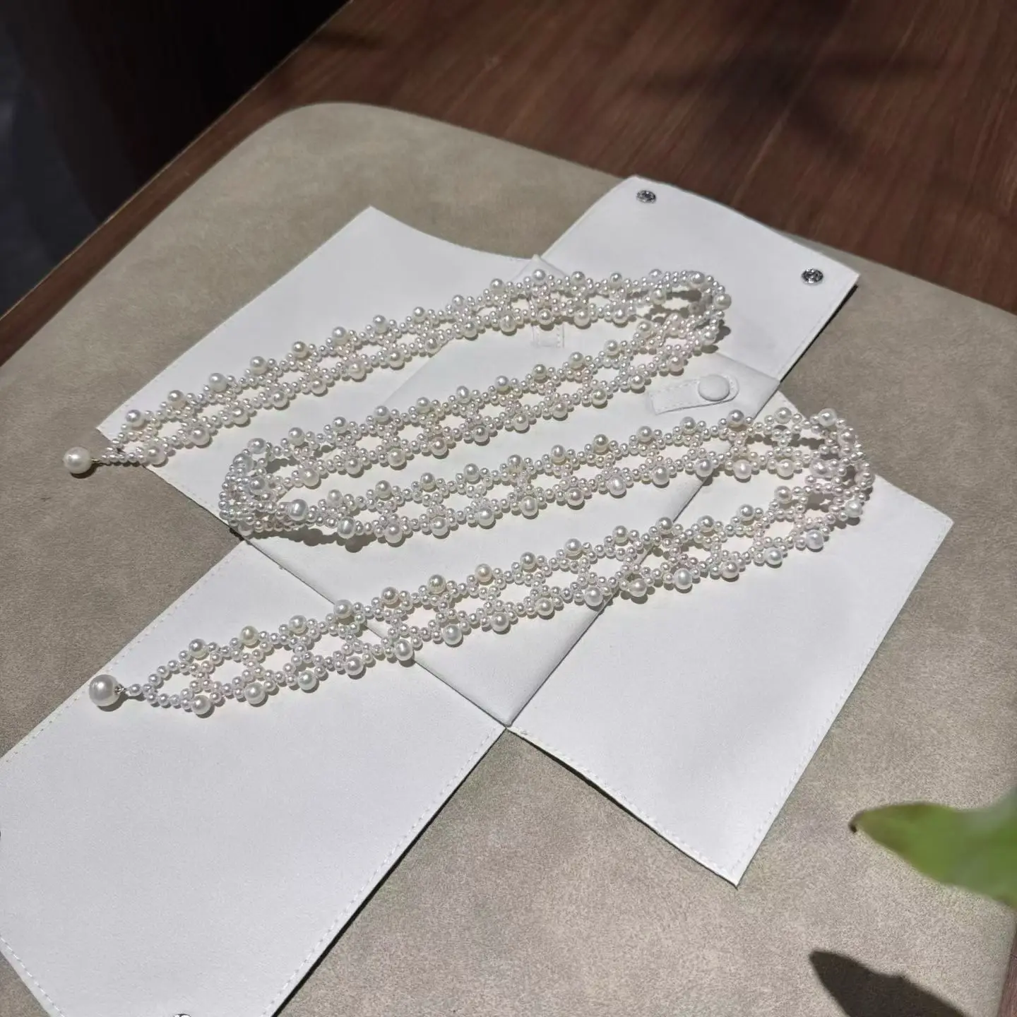 

115cm Gorgeous New Design Natural South Sea 3-4mm White 6-7mm Round Real Pearl Necklace Customizable