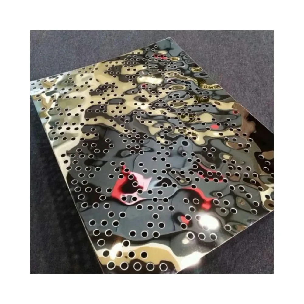 Embossed watermark pattern stainless steel plate