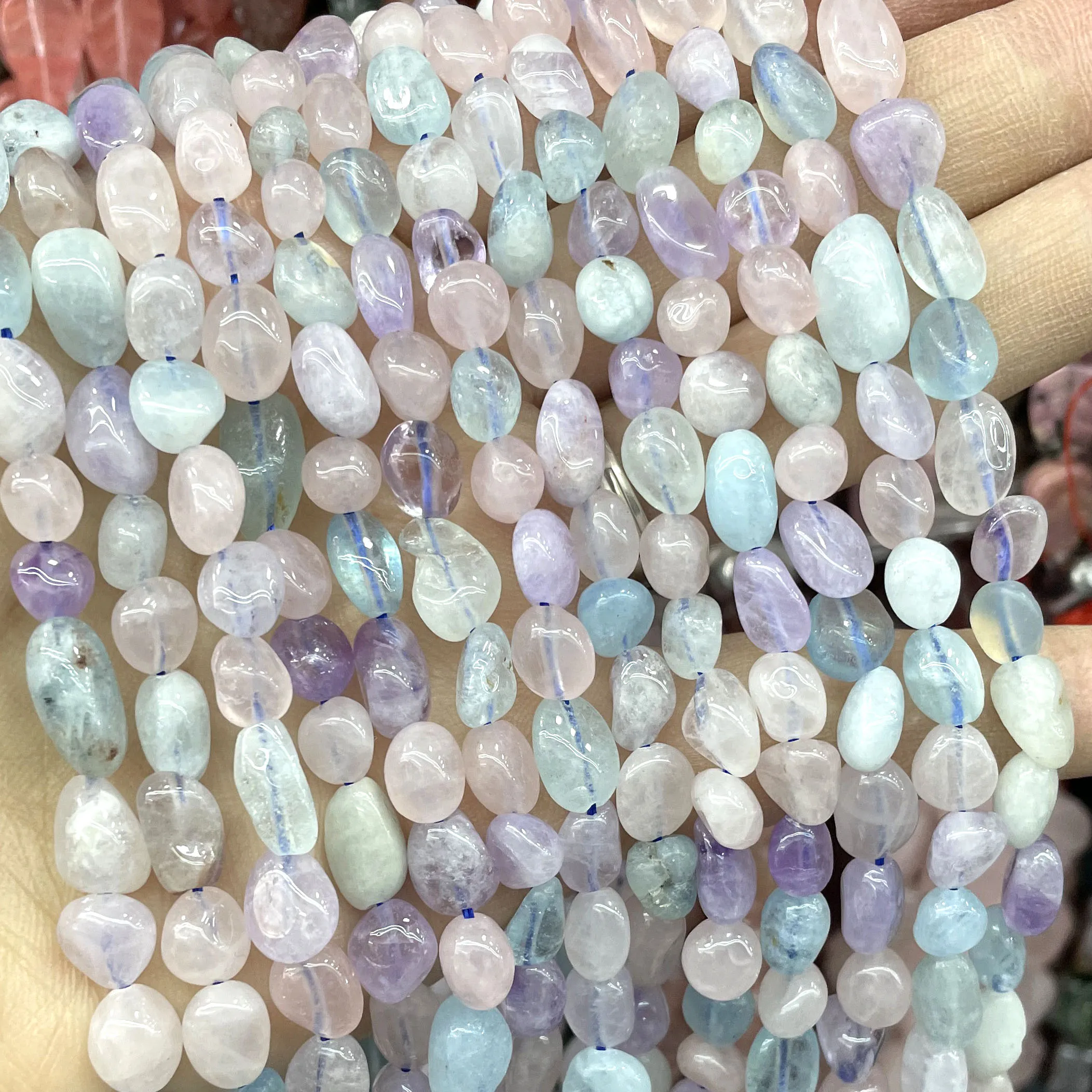 6X8 мм натуральный фиолетовый морганит нерегулярные бусины-разделители свободный камень для самостоятельного изготовления ювелирных изделий браслеты ожерелья серьги аксессуары