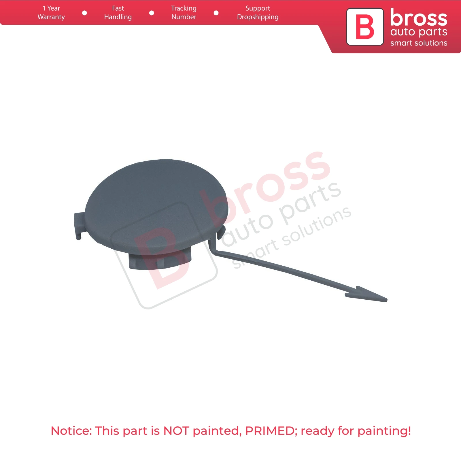 Bross Auto Parts BSP703 Front Bumper Tow Bar Eye Cover XS5117A989BE, XS5117A989, XS51-17A989-FD for Ford Ka MK1 1996-2008