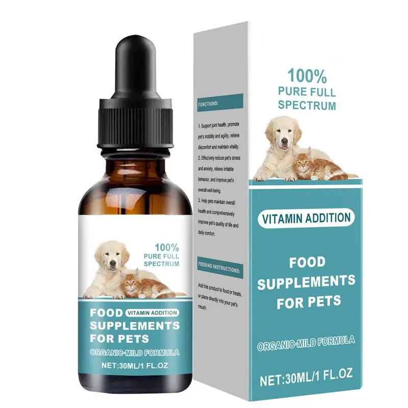 Dog Nutritional Supplement Pet Body Nutrition Support Dog Food Supplements For Health 30ml Supplement For Dogs To Support Body