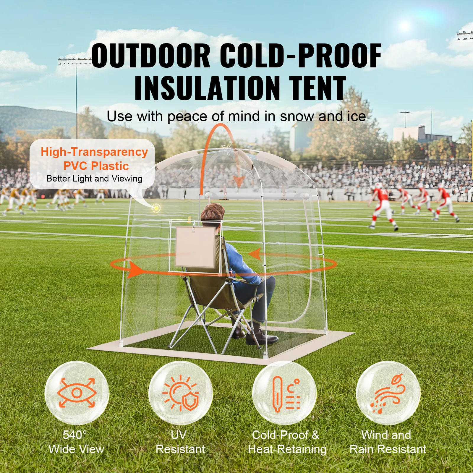 خيمة رياضية خيمة فورية مأوى مقاوم للطقس لشخص واحد خيمة فقاعية شفافة #3