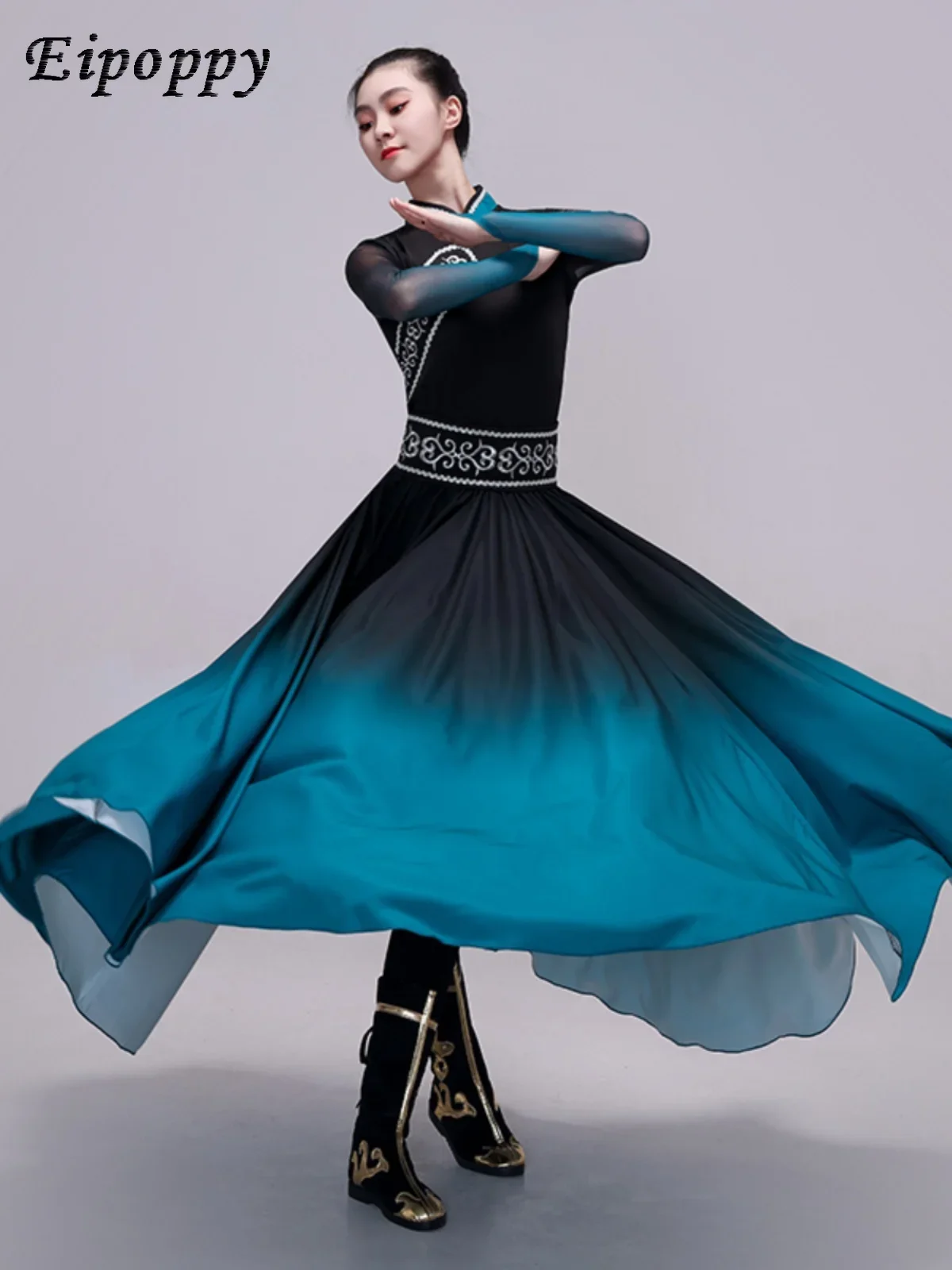 Mongolische Dans Grote Rok Halve Rok Performance Kostuum