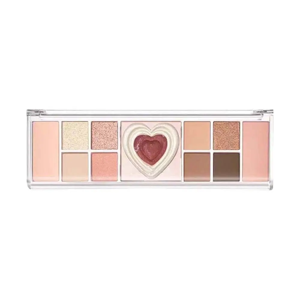 Love Heart 12 colori palette di ombretti glitter fard fard perlescente palette di evidenziazione bellezza tavolozza di cosmetici all-in-one