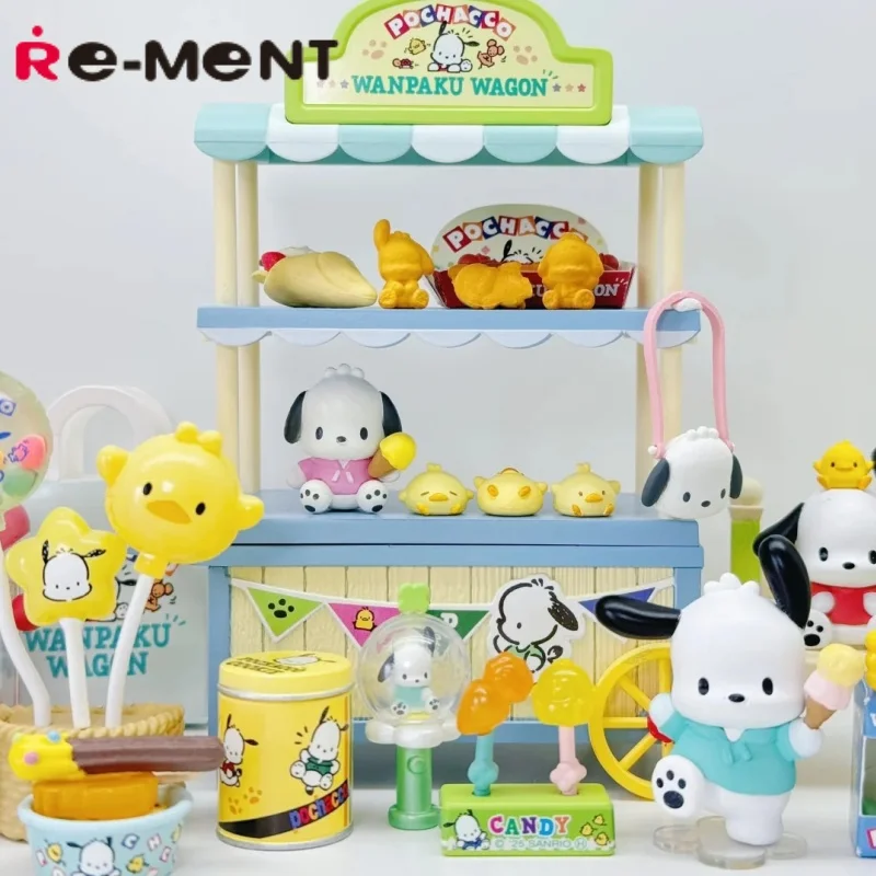 

Подлинная Sanrio Re-Ment Pochacco, парк развлечений, слепая коробка, мультяшные фигурки, Коллекционная модель, милый забавный мультяшный подарок на день рождения, игрушки