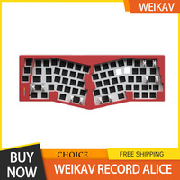 Weikav Record Alice Customized Mechanical Keyboards Kit New Aluminum Alloy RGB Tri-Mode Gaming Keyboard Kit PC Accessories Gifts