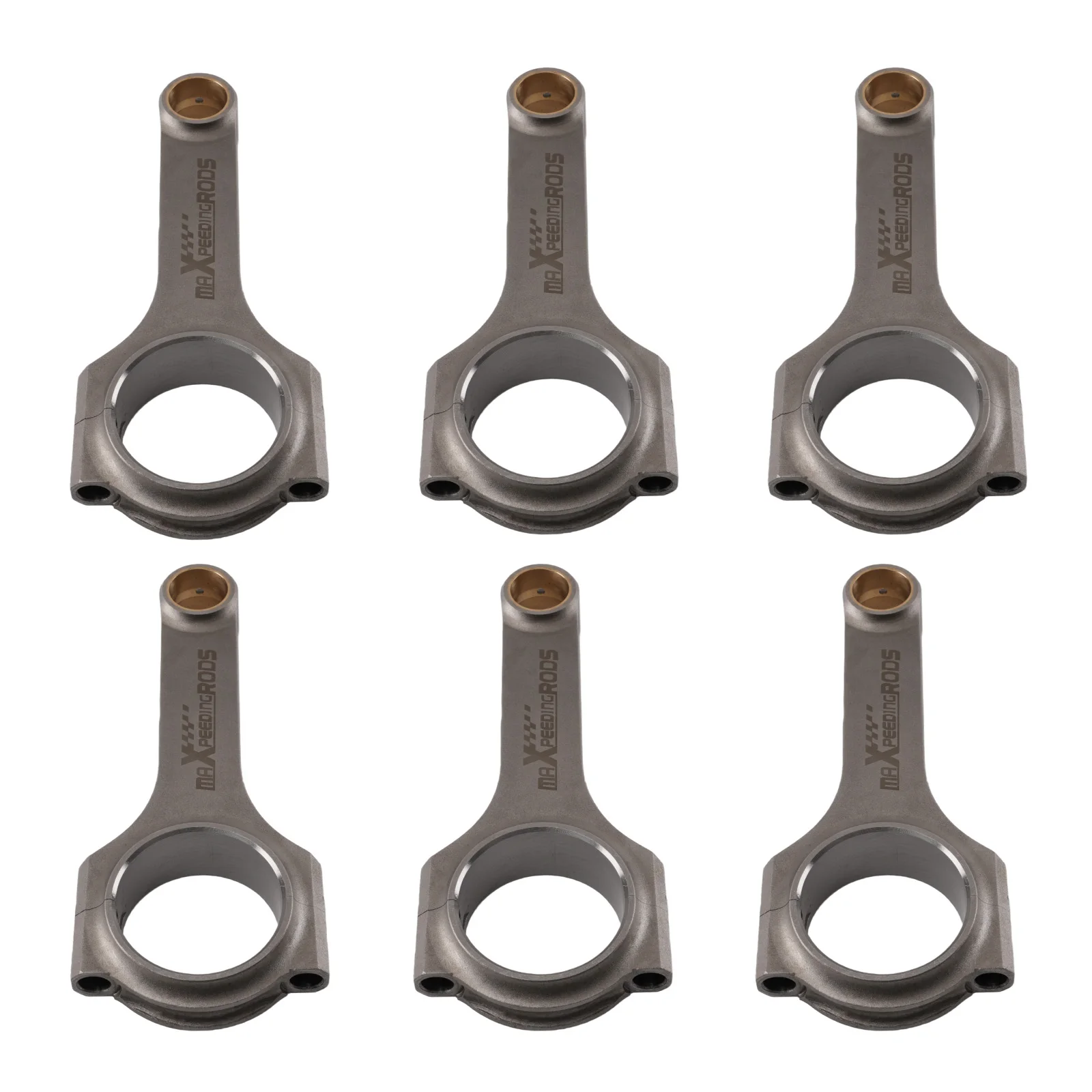 6x H-beam Connecting Rods for BMW M20 M20 B27 325e 2.7L 6cyl 130mm  Conrods