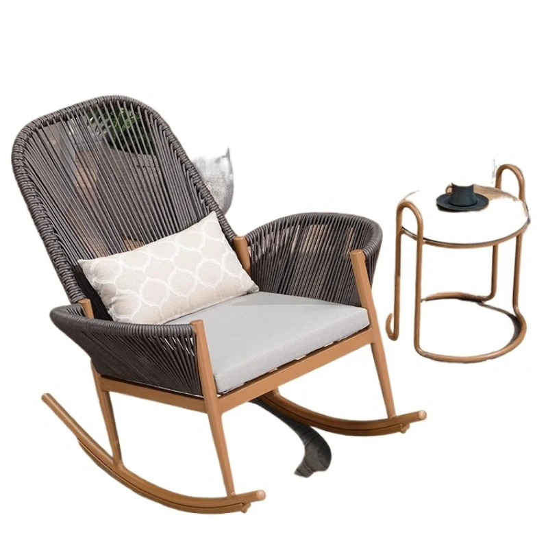 

Balcony home leisure lazy living room free chair, outdoor balcony adult rattan chair