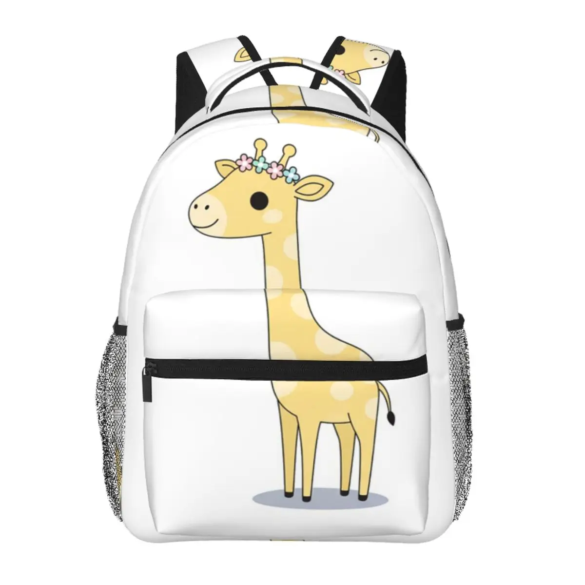 

Baby Giraffe With Flower Crown Backpack Student BookBag Children School Bag Laptop Shoulder Bags for Men Women