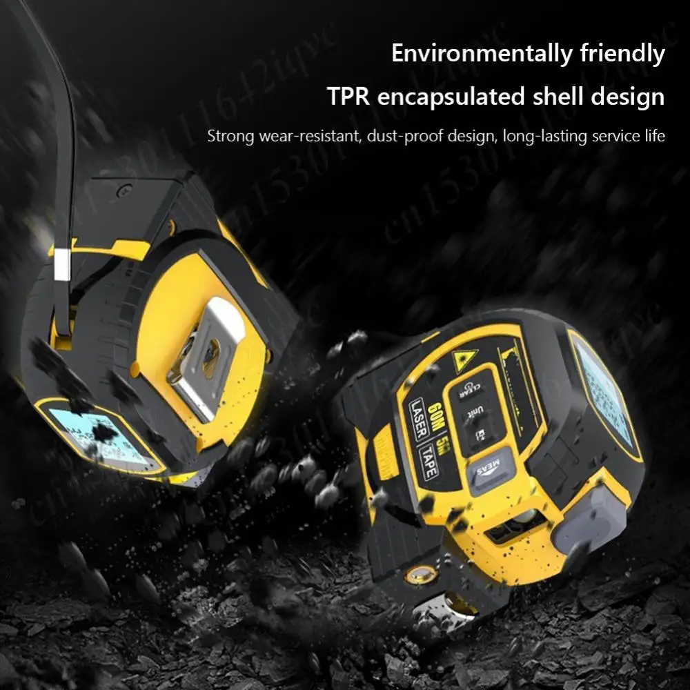 Лазерный дальномер 3 в 1, многофункциональная цифровая рулетка, 5 м, рулетка, линейка, измерительный инструмент, инструмент для измерения расстояния