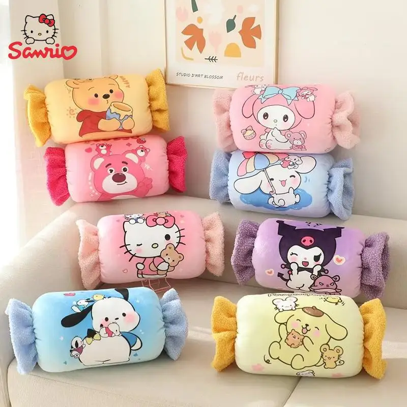 

Anime Sanrio Kuromi Cinnamoroll Plush Candy Shape Warm Hand Hello Kitty My Melody Pochacco Hand Pillow Girl Birthday Gifts