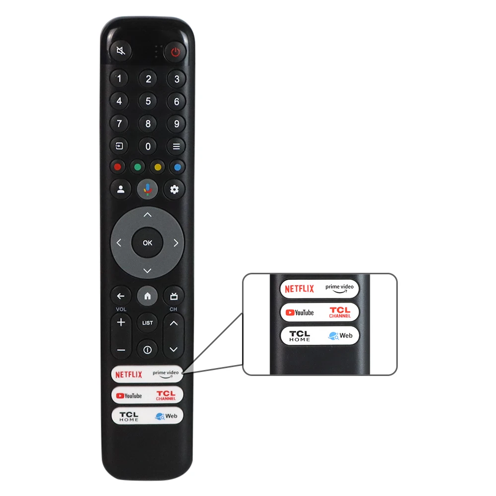 جهاز التحكم عن بعد RC833 GUB1 متوافق مع تلفزيون TCL 50 55 75 بوصة C645 C745 C845 43LC645 65C745 65C845 بدون صوت ﻿