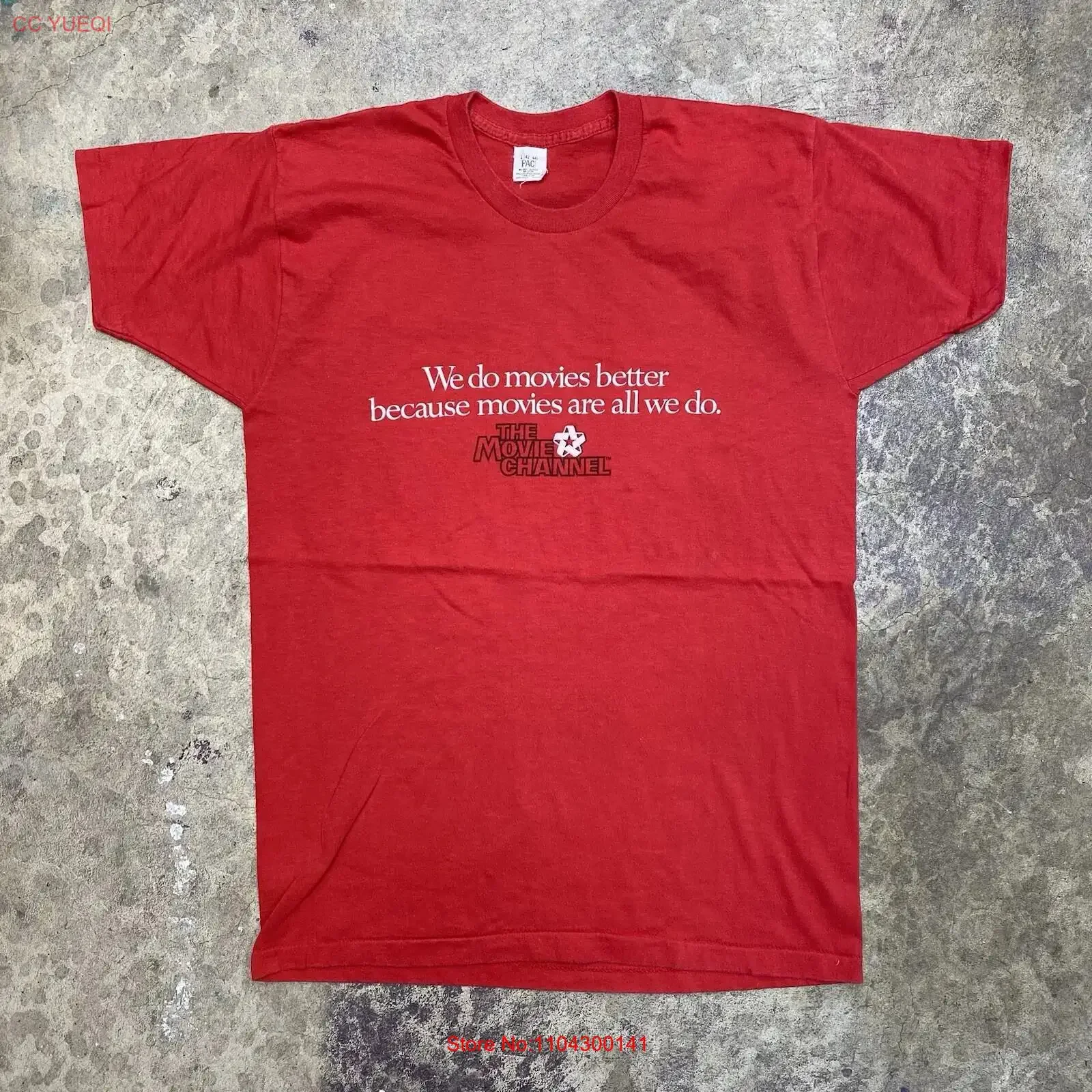 Vintage The Movie Channel T Shirt Medium 80s Television TV Showtime vintage Washed Slightly Stretched Top For Everyday Wear