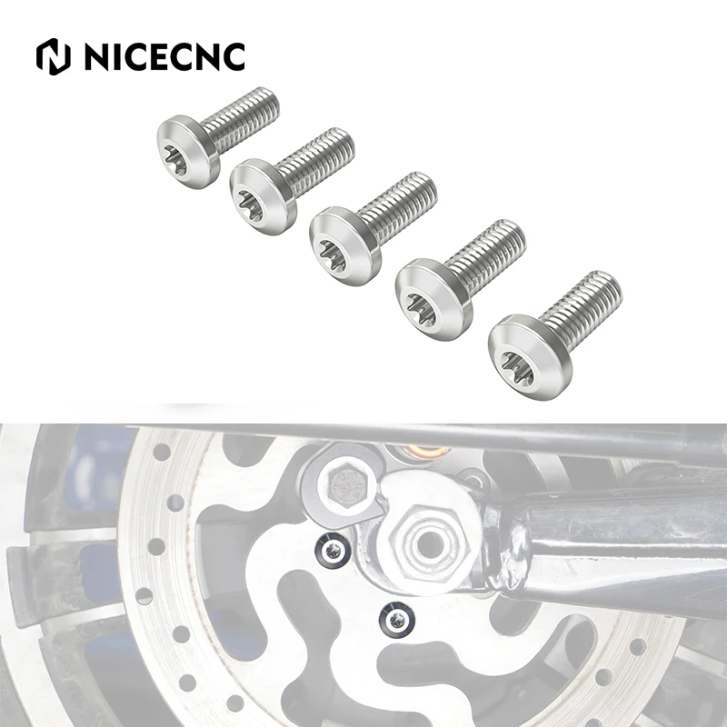 NICECNC Motorcycle Rear Brake Rotor Disc Hardware Bolt Screws Set For Harley Fat Boy FLFB 107 2018-2020 Road King FLHR 1994-2023