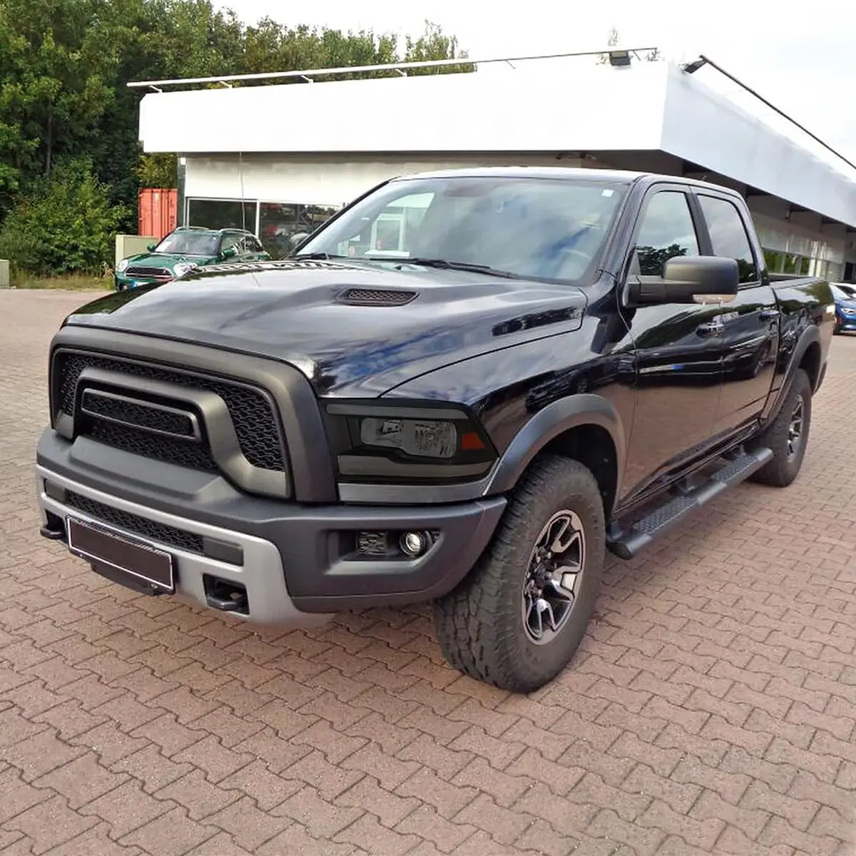 Sequential LED Switchback Signal Strip Headlights with Startup Animation - Smoked Black, Compatible with 2009-2018 Dodge Ram 150