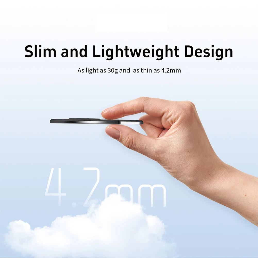 حامل حلقة مغناطيسية من سبائك الألومنيوم مثبت أفقي لوحة محول مغناطيسي عالمية لكاميرا Insta360 Flow/Flow Pro الرياضية