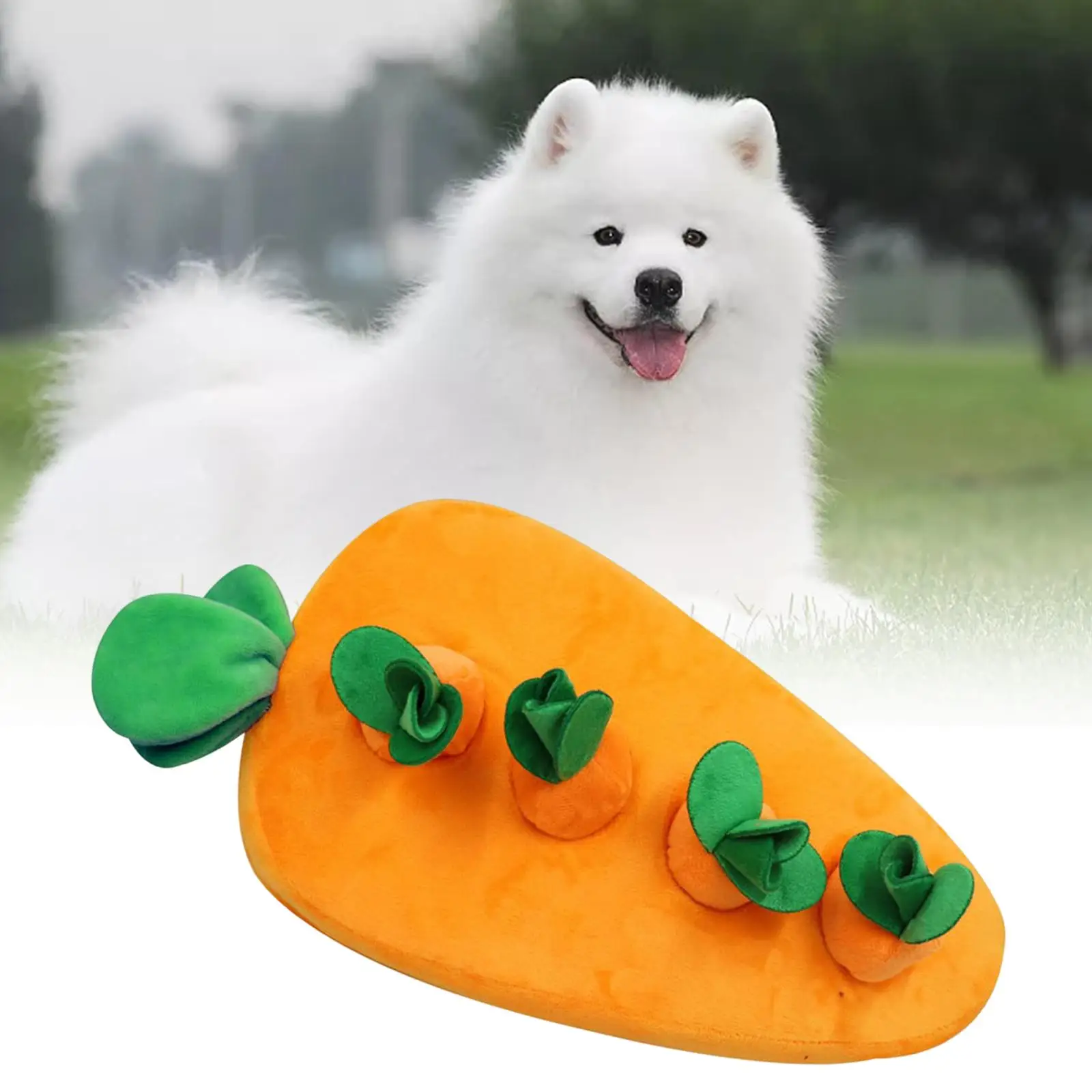 

Carrot Mat for Dogs Vegetable Chew toy Dispensing for Games Puppy