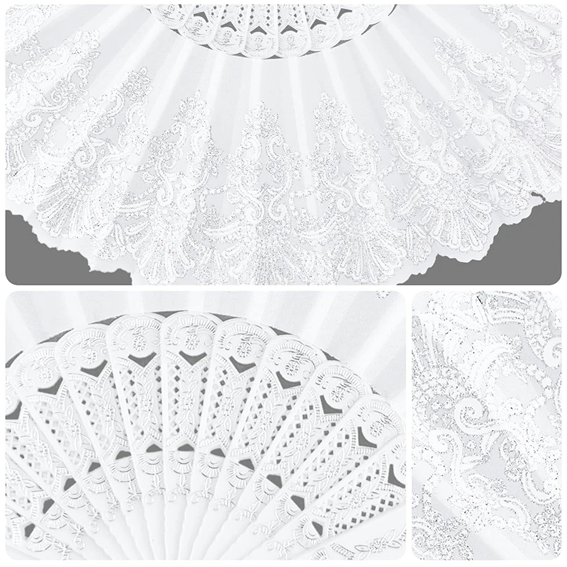 5 Pcs Wedding Hand Fans Folding Plastic Hand Fan