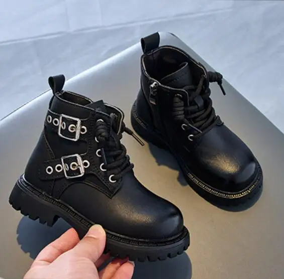 

Korean Style Fashion Boots For Girls 2024 Trend Boys Snow Boots Anti-slippery Soft-soled Short Ankle Boots Kids Sport Shoes