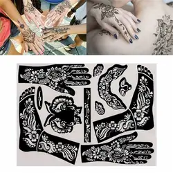 Reusable Unisex Temporary DIY Tools India Henna Template Hand Body Art Stickers Tattoo Stencils