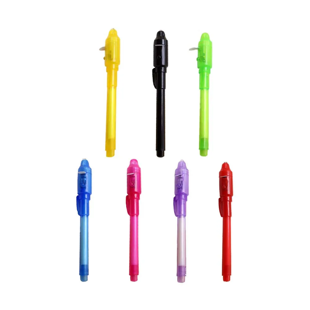 14 قطعة قلم حبر غير مرئي علامة الأشعة فوق البنفسجية الفلورسنت للرسائل السرية فحص العملة الأمنية استخدام بنك الحفلات #2