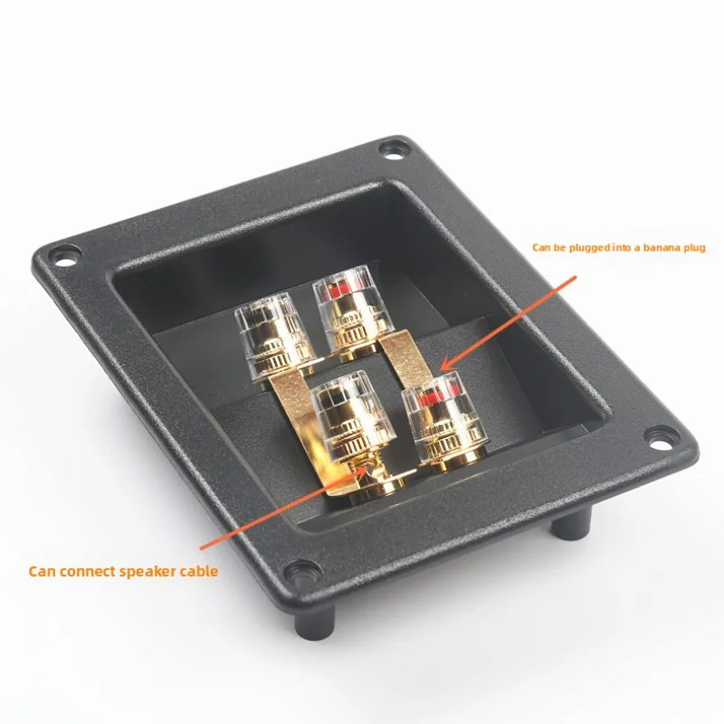 1pcs Four-Way Speaker Terminal Box HIFI Speaker Amplifier Terminal Crossover ABS Material Bi-Wire Crossover Box