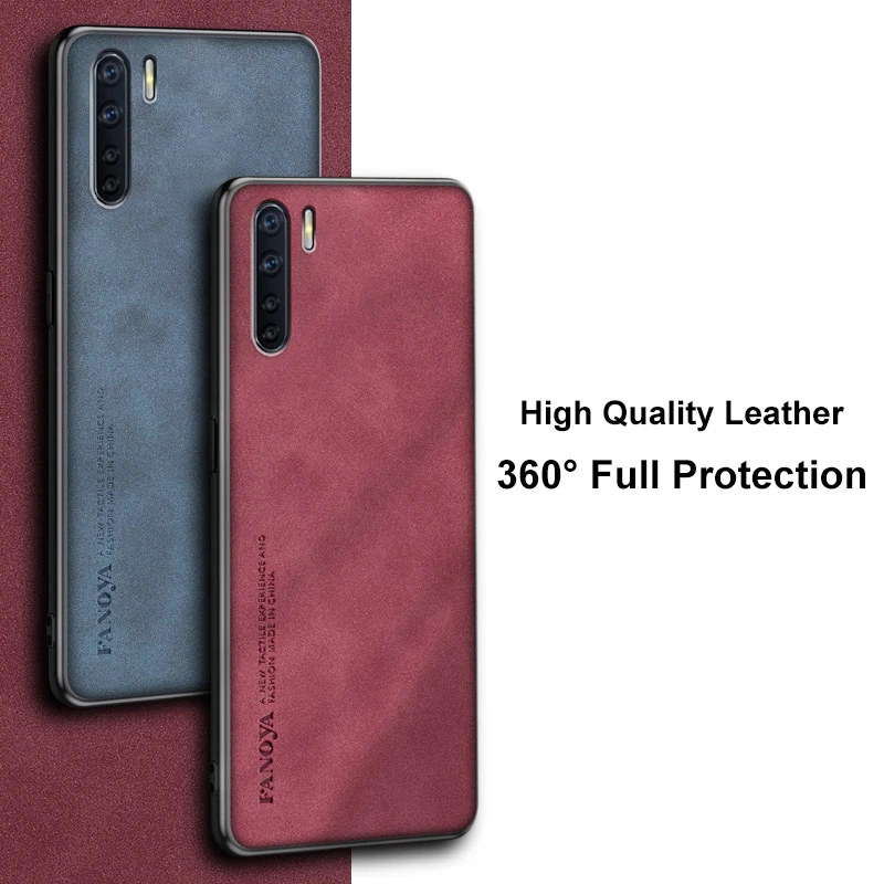 Luxury PU Leather Case For OPPO Reno 3 4G 5G F15 Reno3 Back Cover Matte Silicone Shockproof Protection Phone Case For OPPO A91