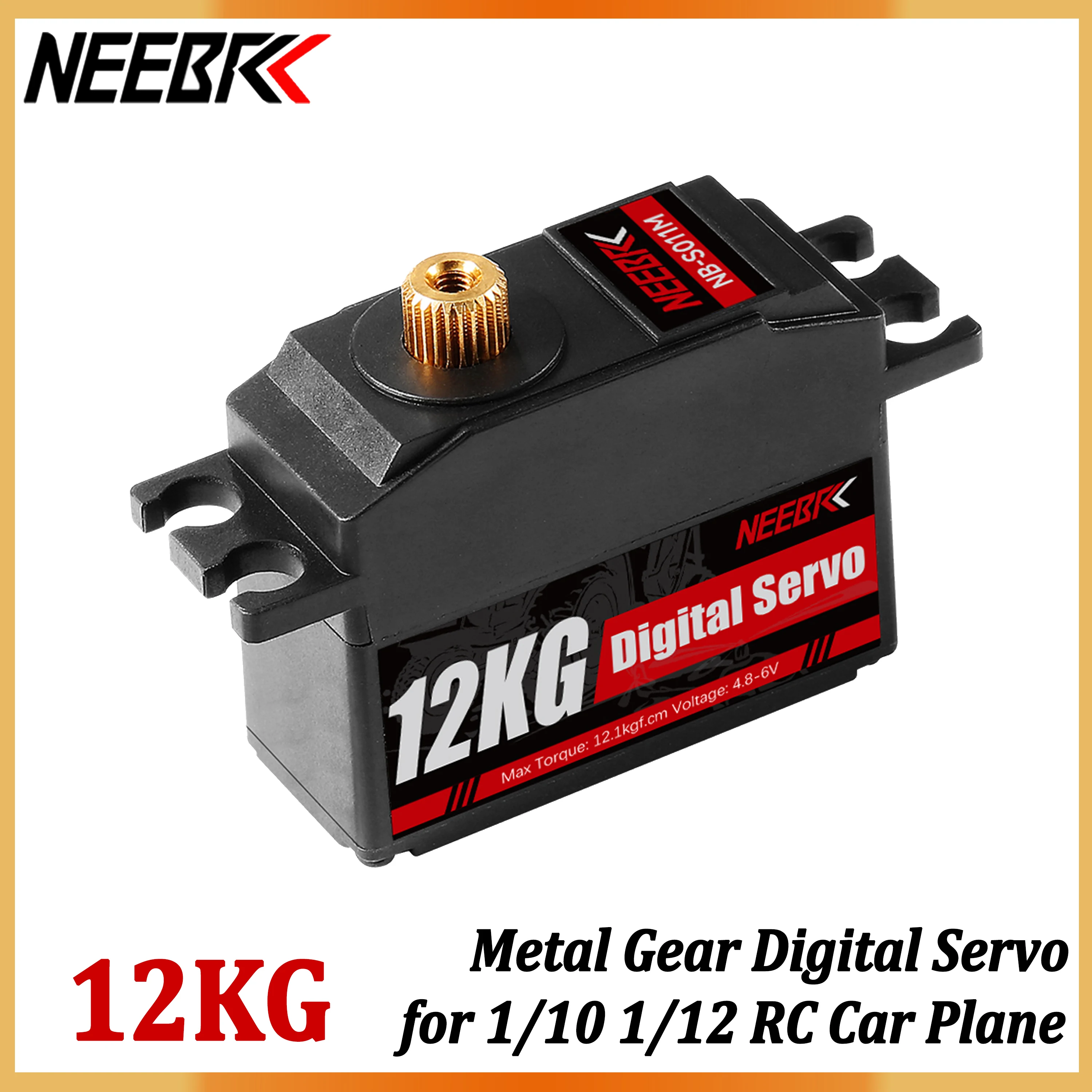 

NEEBRC 12 кг цифровой сервопривод с металлической шестерней, низкопрофильный для 1/10 1/12 RC автомобиля, гусеничного вертолета, самолета TRX4 WPL MN86 MN128, детали игрушек
