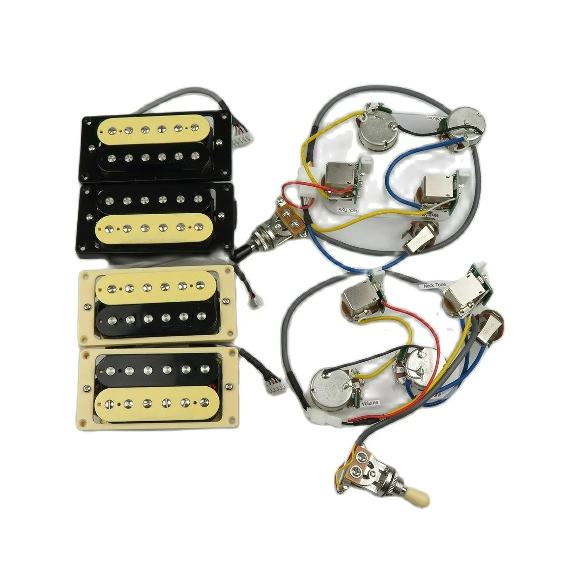 

Upgrade Humbuckering SH1n SH4 Electric Guitar Pickups 4C No Welding Single Cut Function Wiring Harness for LP Guitar Parts