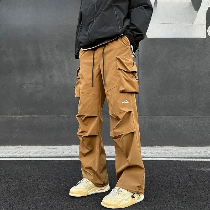 

Casual Men's Workwear Pants Autumn Spring American Sle Loose Fit Long Trousers Faionable Straight Leg Pants for Men