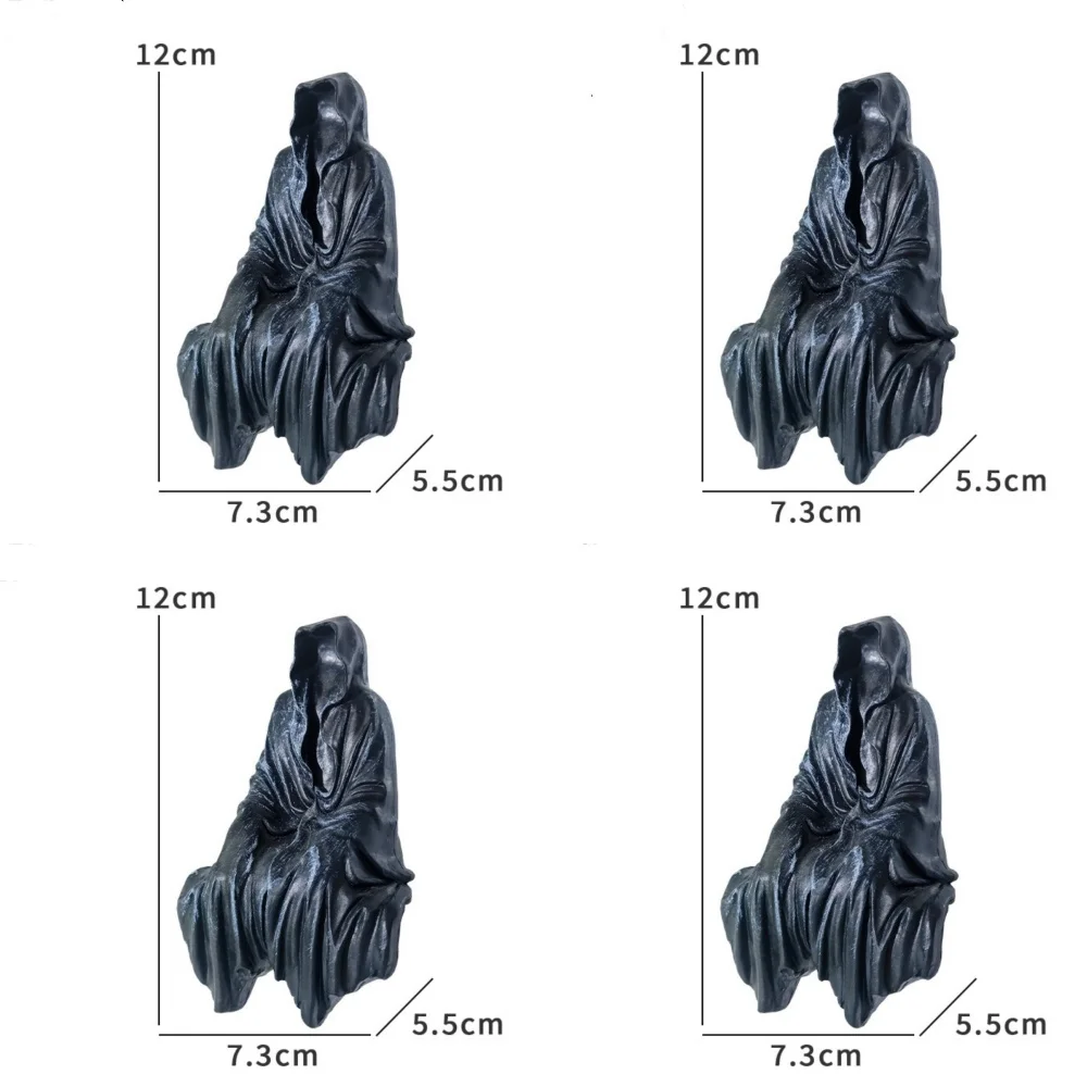 

Death God of Death Black Robe Resin Desk Ornaments Black Clothes Brother Mysterious Lord Desk Car Decoration Doll Halloween
