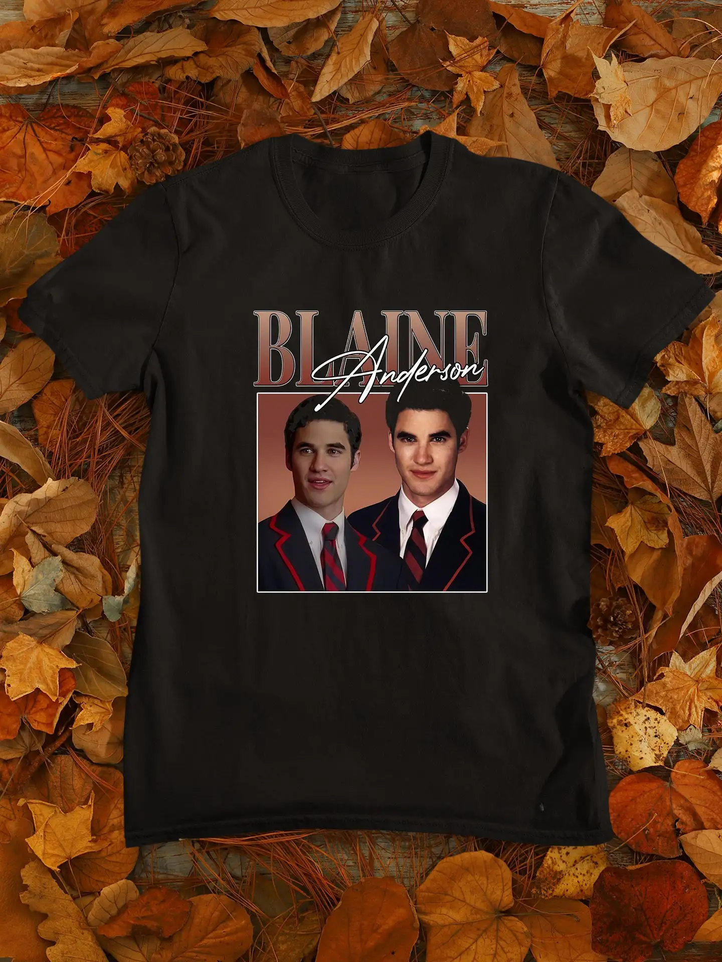 Blaine Anderson Glee Never Been Kissed 90s Vtg Black Tshirt