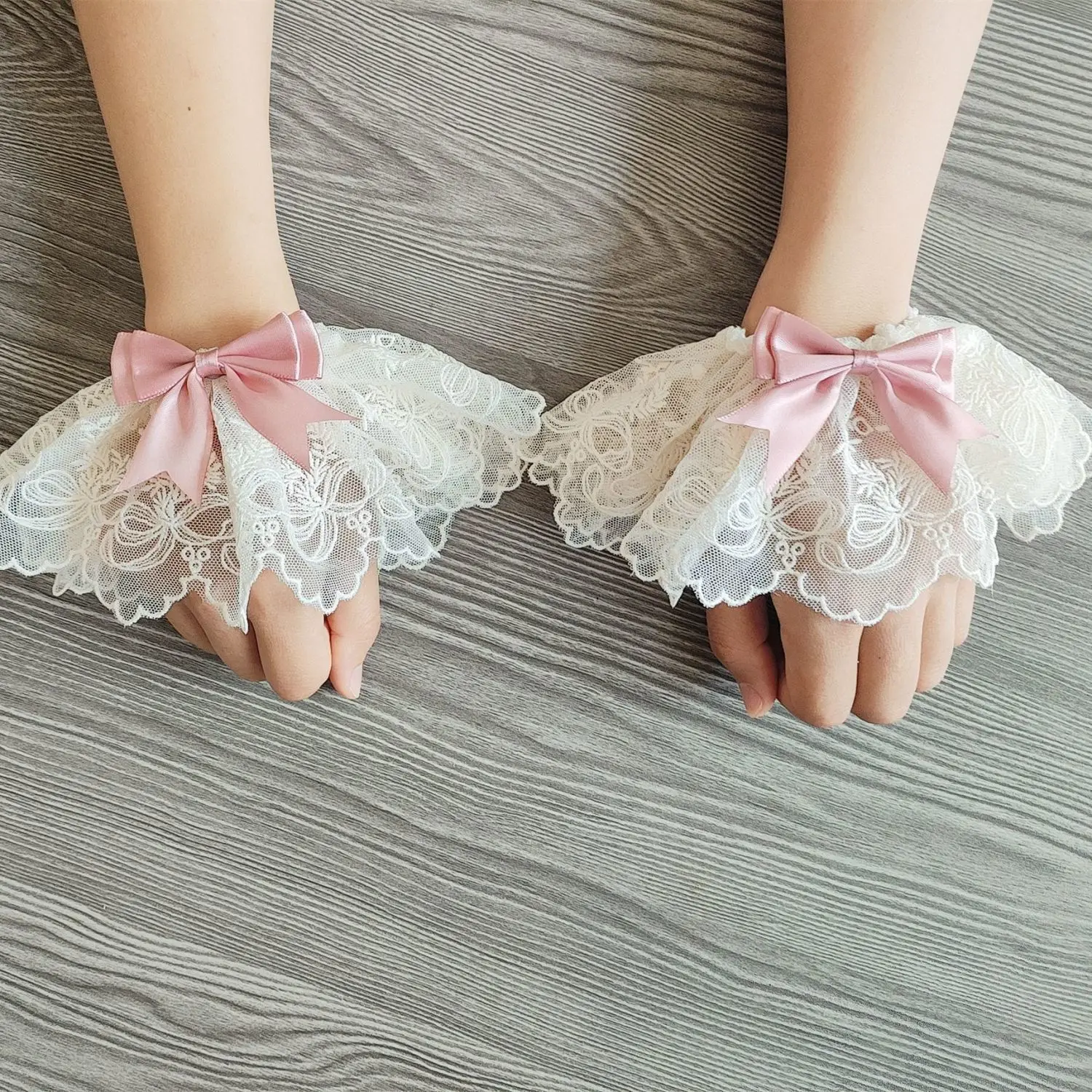 لوليتا الأميرة الأكمام الأكمام اليد اكسسوارات العناصر الصغيرة الدعائم اكسسوارات اليد الذراع كم فستان الزفاف الأكمام وهمية