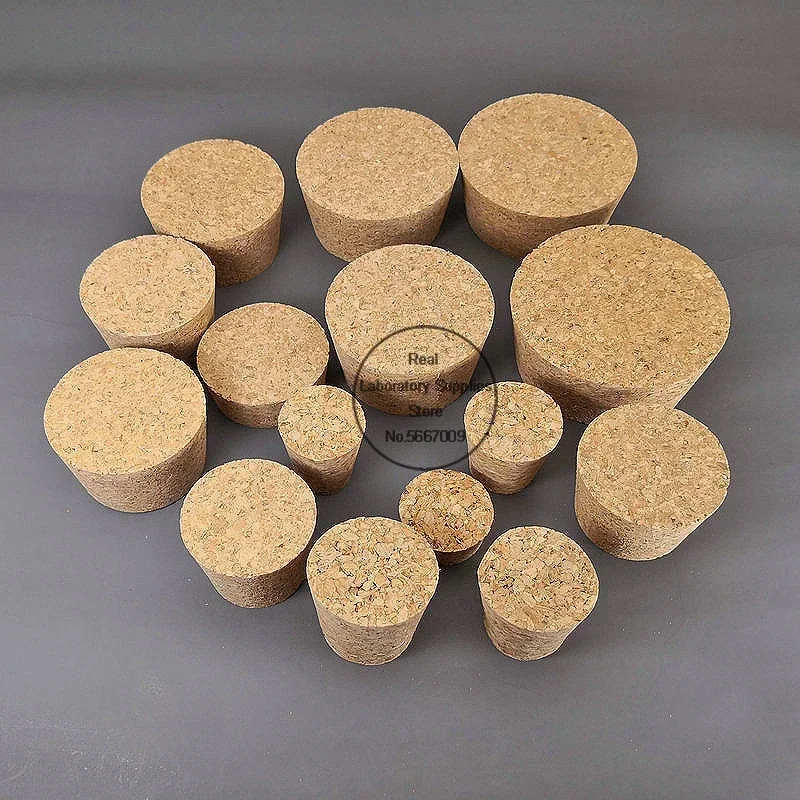 10pcs 32mm to 83mm Wood Cork Lab Test Tube Plug Essential Oil Pudding Small Glass Bottle Stopper Lid