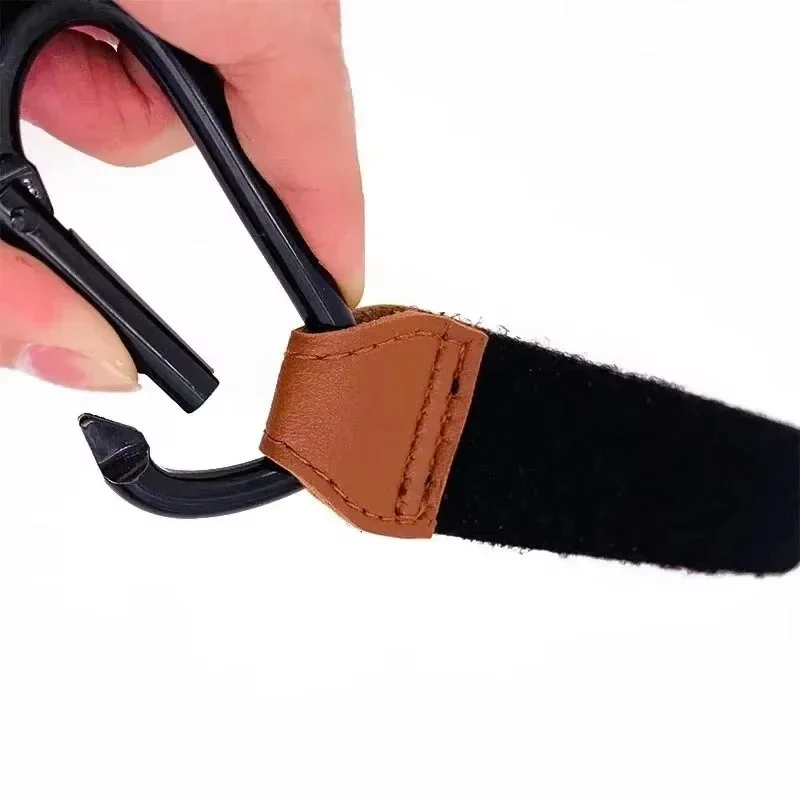 1/2/4pcs PU Leather Hook Stroller Hook Versatile Adjustable Hook For Stroller Organize Accessories Strong Bearing High Quality