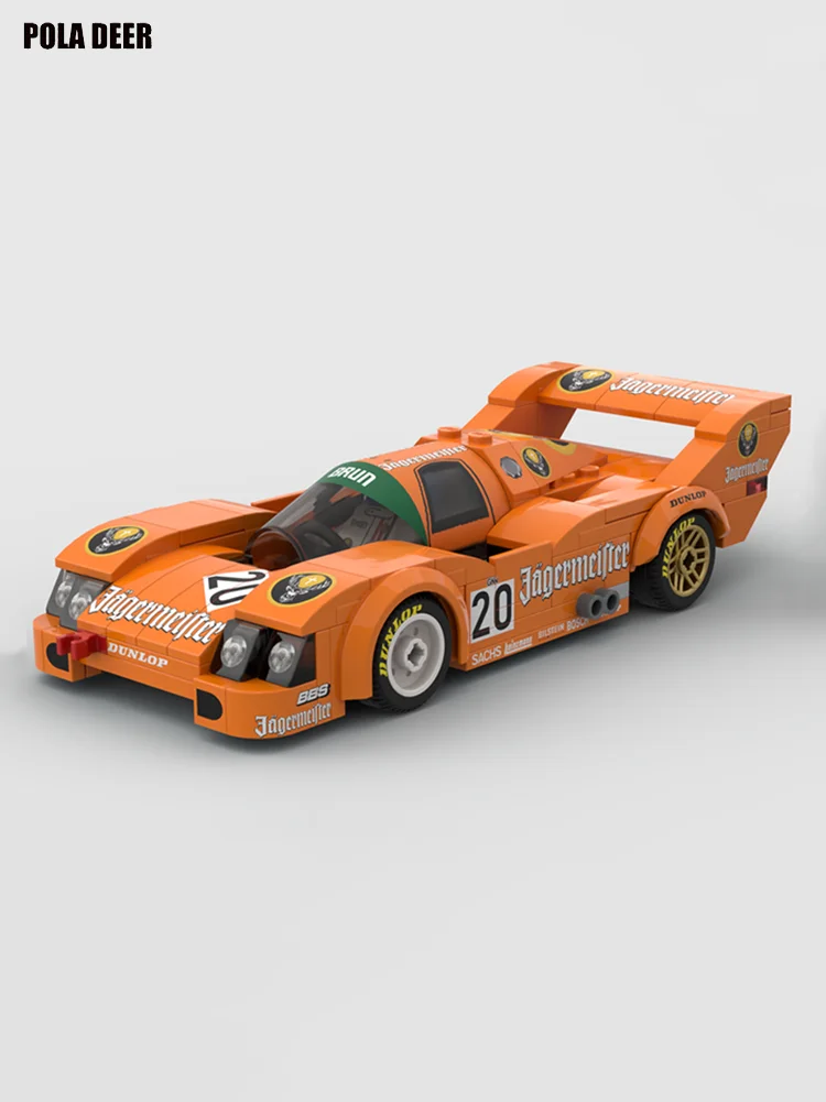 Poladeer 171 pz MOC-Porsche 936 nirburgring DRM campionato auto da corsa Building Blocks assemblaggio giocattolo educativo modello regalo