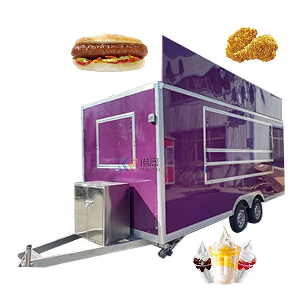 2023 Retail Food Truck Street Vendor Trailer Van Caravan For Sale Fully Equipped Ice Cream Coffee Fast Food Truck For Sale