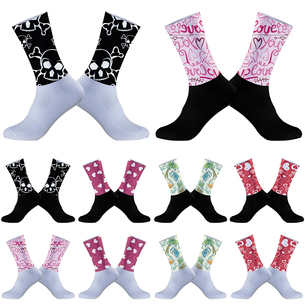 

Противоскользящие силиконовые носки для шоссейного велосипеда 2024, новые спортивные аэрозовые велосипедные носки Pro Team