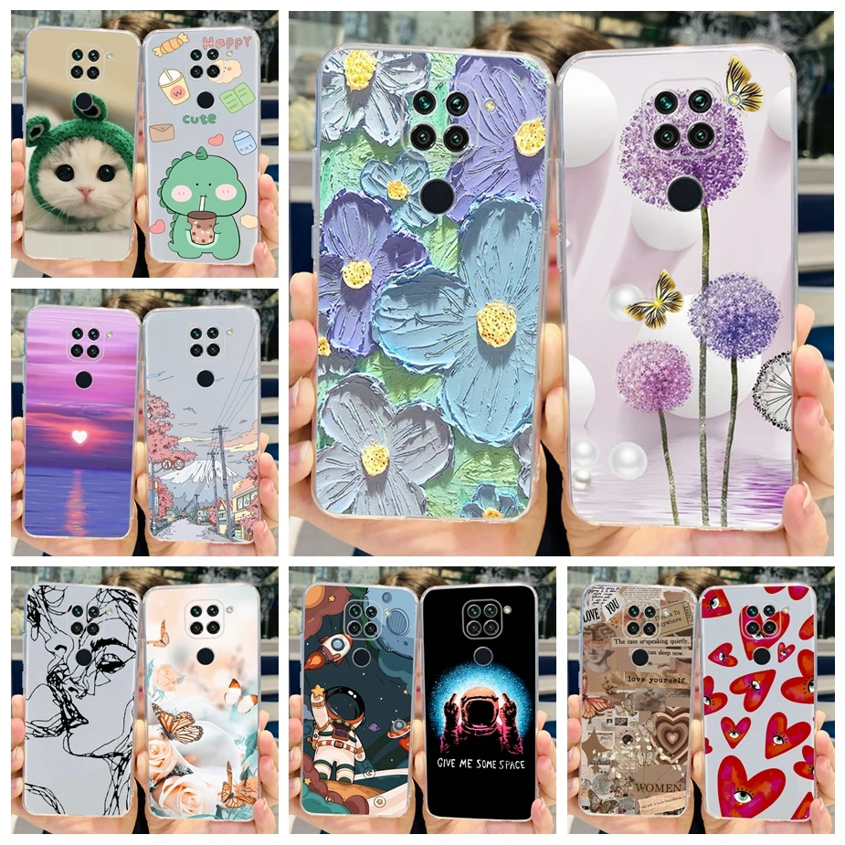 For Xiaomi Redmi Note 9 Pro Case Colorful Painted Back Cover Soft Silicone Case For Xiaomi Redmi Note 9 Pro Max Note9 S 9S Funda