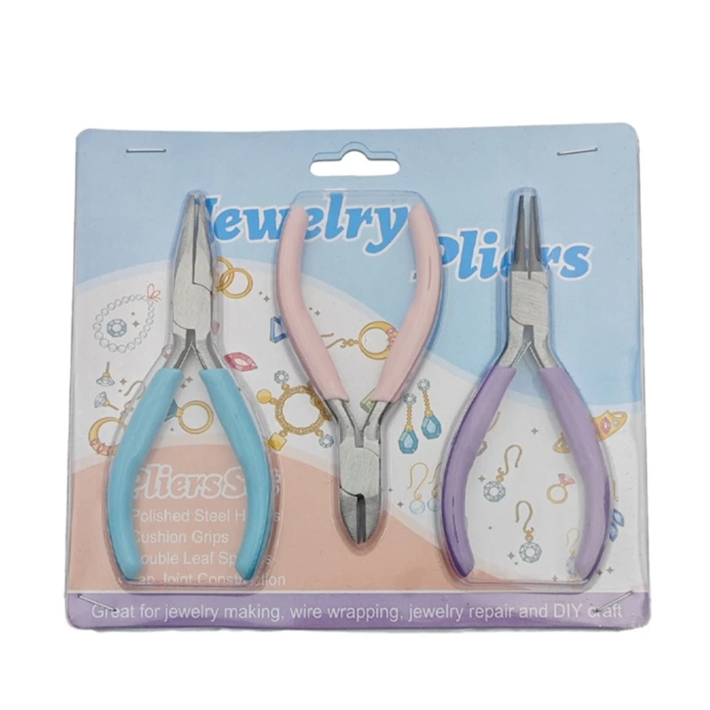 Jewellery Pliers Set with Round Nose Pliers and Wire Cutter for DIY Enthusiasts