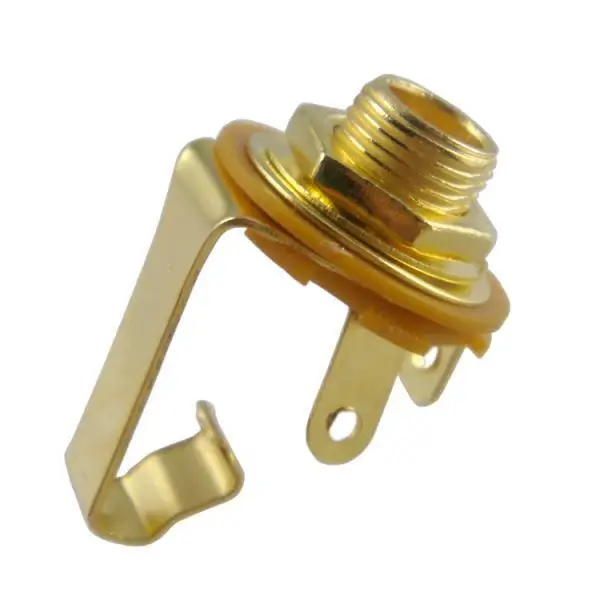 1 4  6 35mm Guitar Output Jack Socket for Electric Guitar Bass Parts-Gold