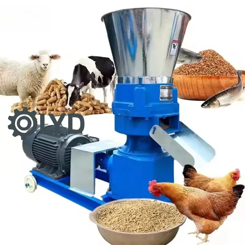 Professional 3Kw Motor Feed Pellet Machine 2 6mm Adjustable Farm Ranch Fish Feed High Productivity