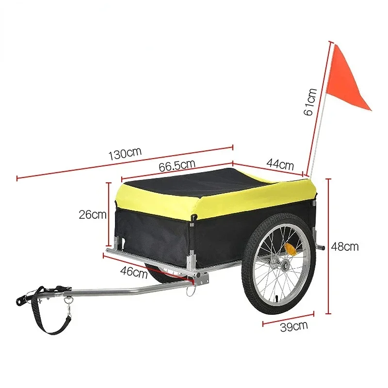 Will Travel Pull Cargo Trailer Sundries Trailer Shopping Cart LuggageBicycle Trailer Pet Trolley Pet Carrier