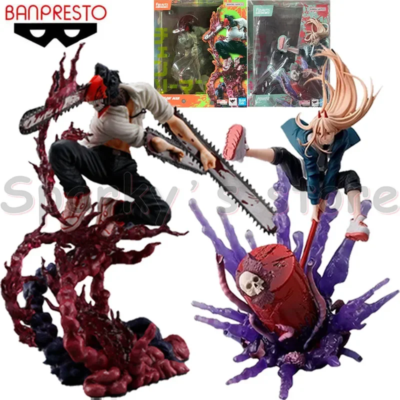 Bandai Original FiguartsZERO CHAINSAW MAN Anime Figure POWER Denji Action Figure Toys For Boys Girls Kids Birthday Gifts Model